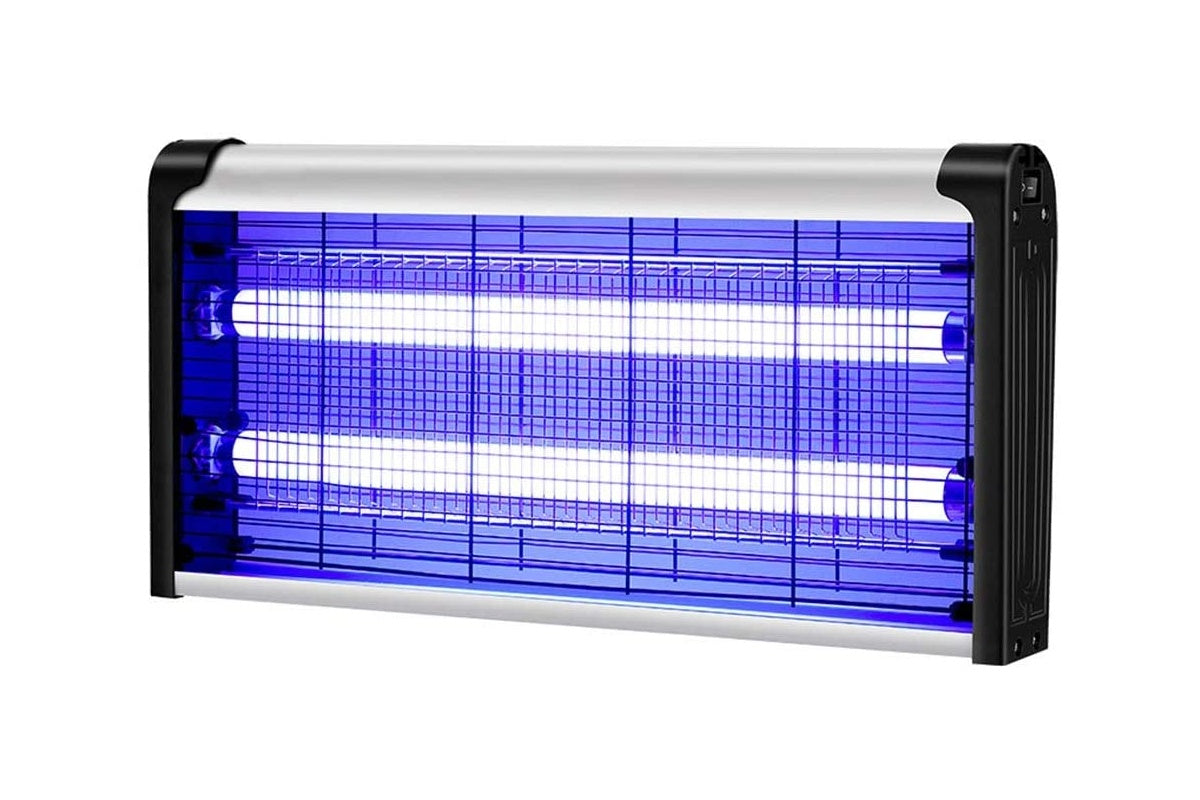 Close up of UV light tubes in bug zapper insect killer