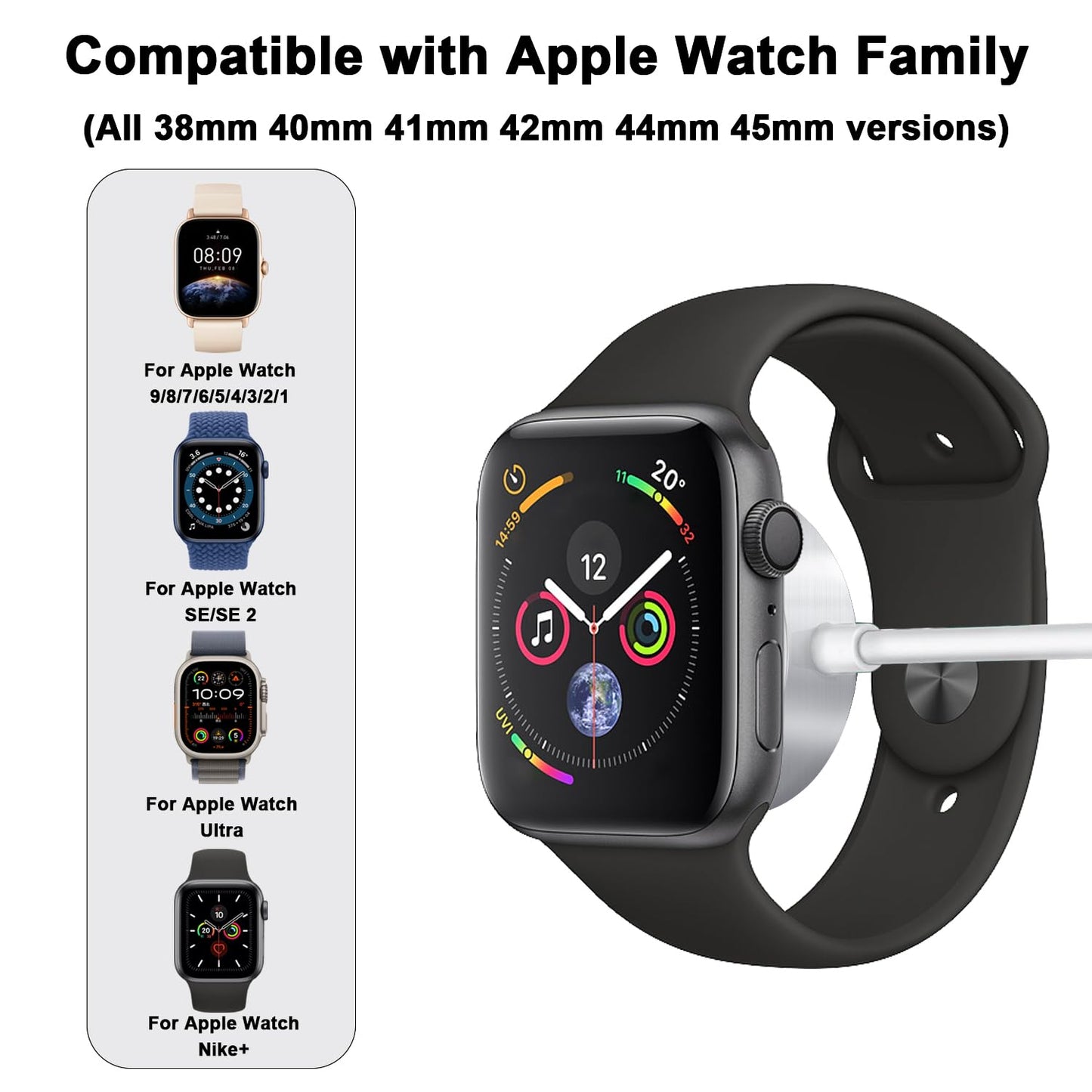 Apple Watch charger replacement with original chipset label visible