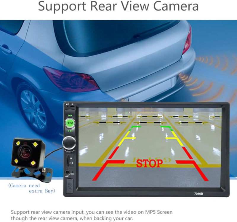 Car Stereo 2 DIN Bluetooth + Camera + Steering wheel control