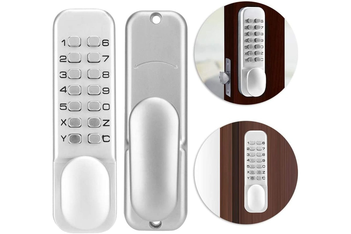 Close-up of zinc alloy material on security keyless door lock