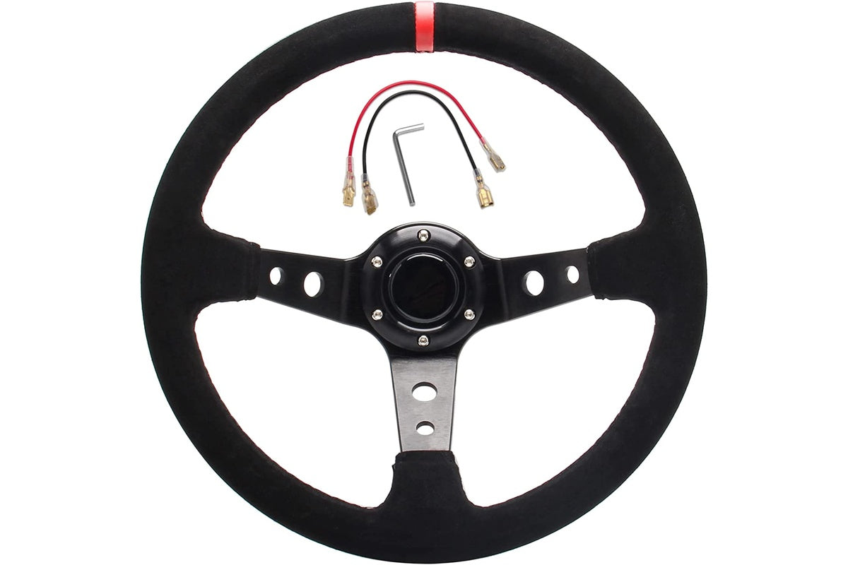 350mm steering wheel deep dish side angle view
