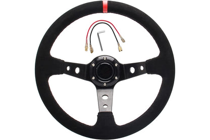 350mm steering wheel deep dish side angle view