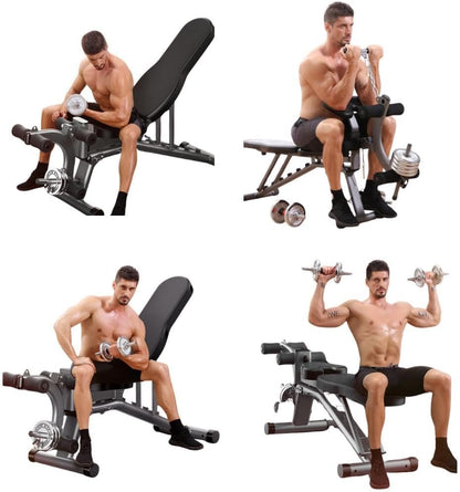 Weight bench used for push up exercise with foam padded handles