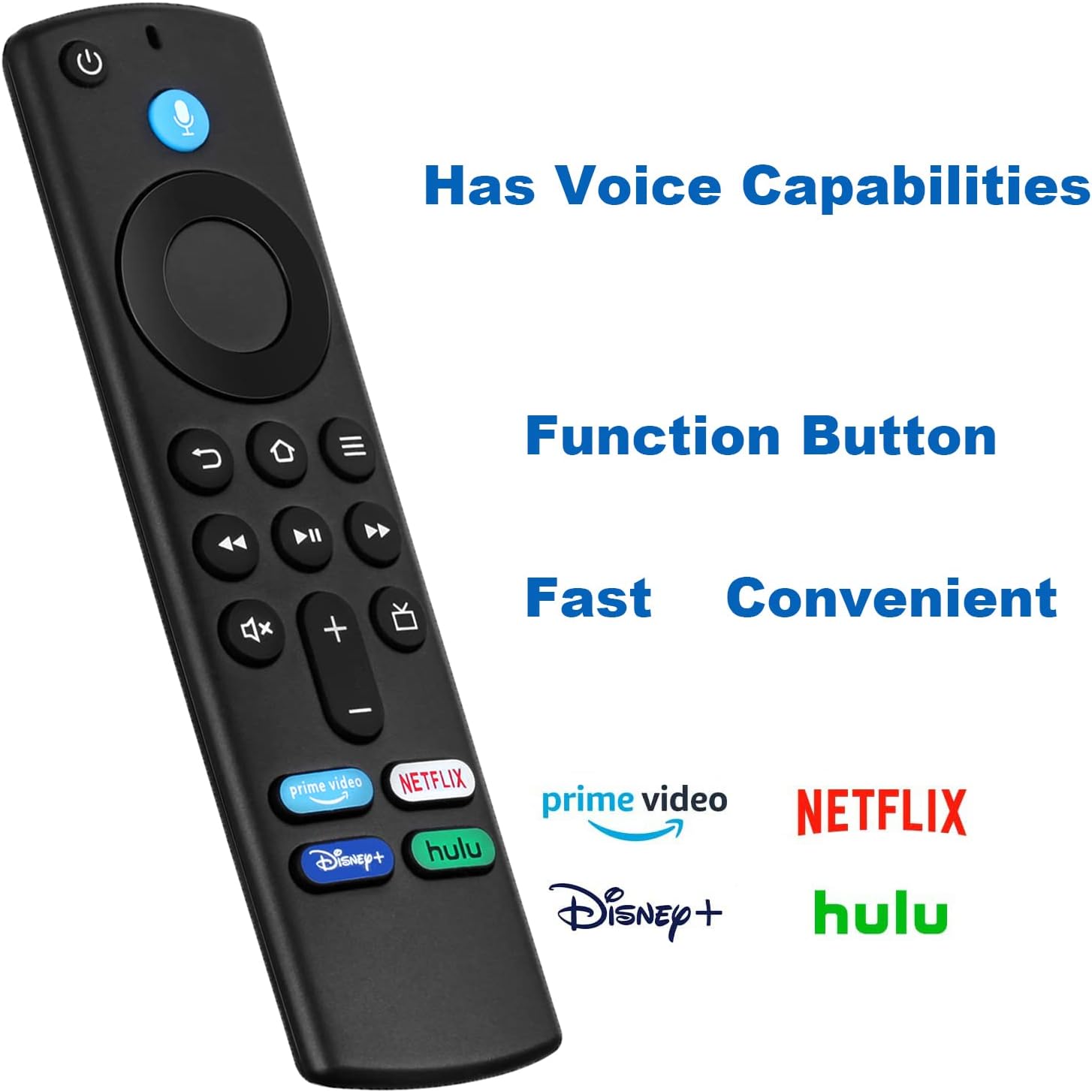 Fire TV Stick remote replacement showing ergonomic grip design
