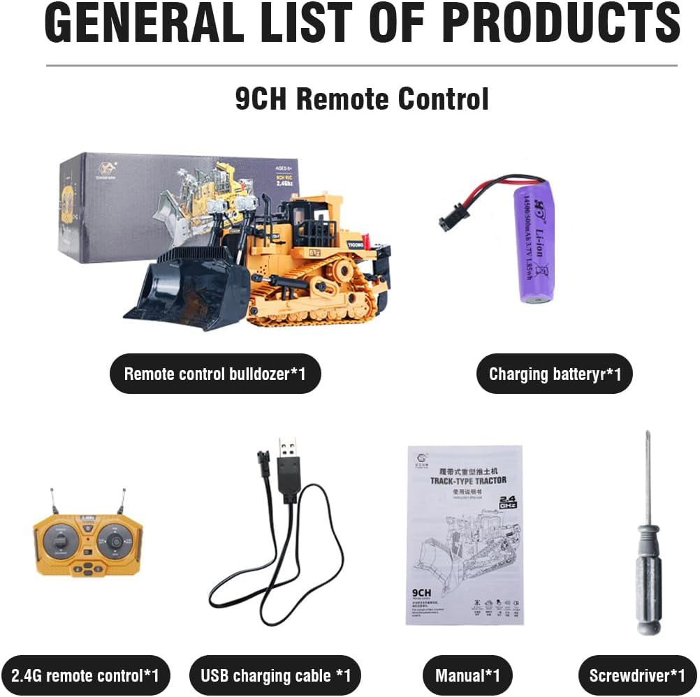 RC Bulldozer Loader Kids Toy