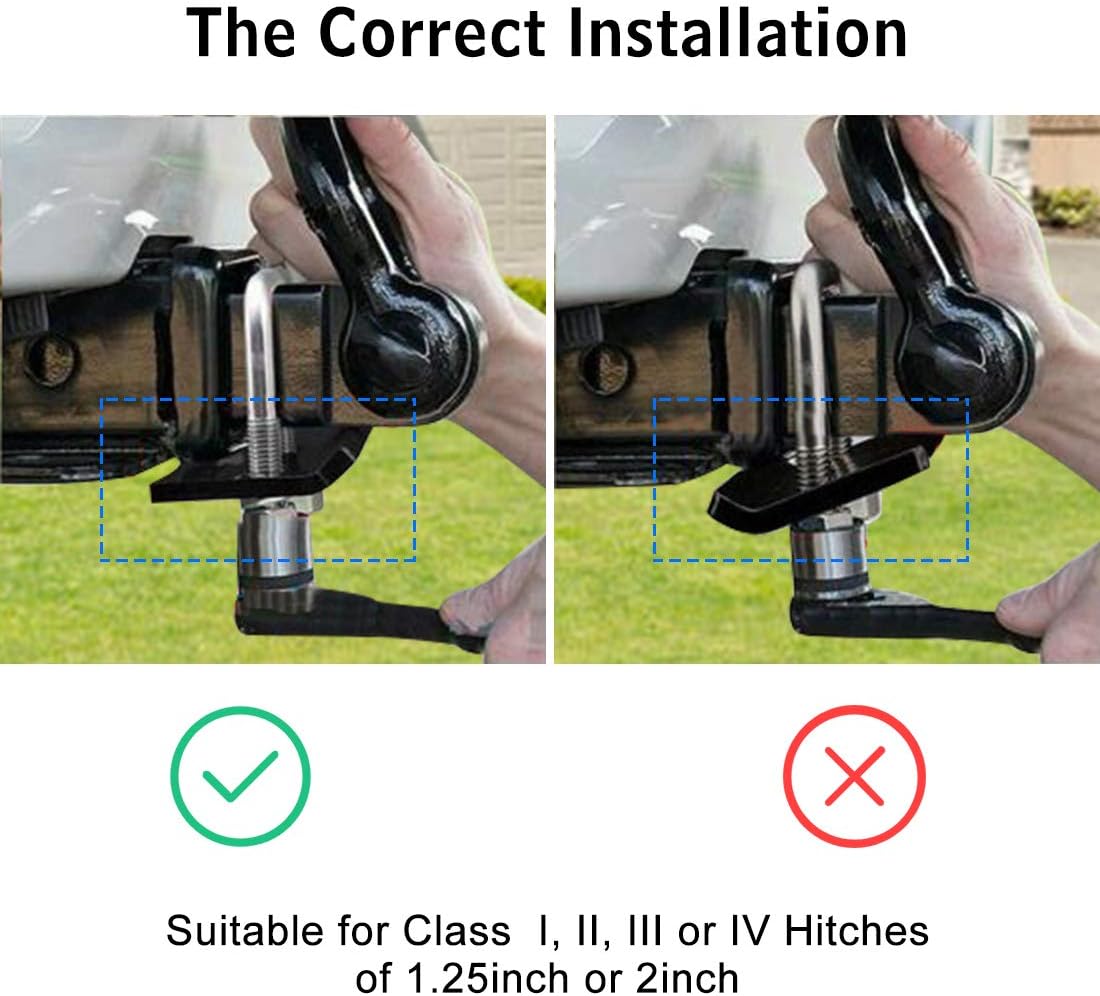 Hitch stabiliser plate with U-bolt ready for fitting