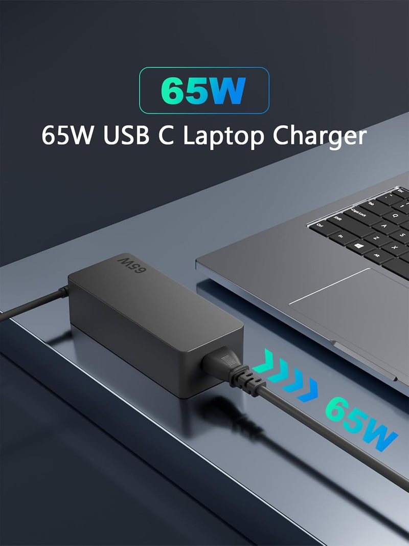65W Lenovo Laptop Charger Type C for Lenovo Yoga and ThinkPad Series Replacement USB C Lenovo Laptop Charger 65W