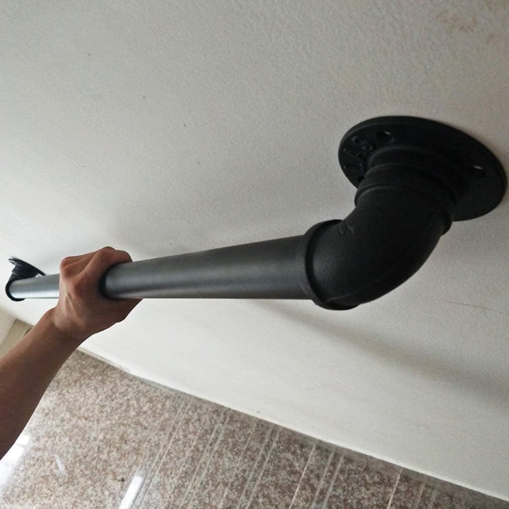 Black matte iron handrail with visible texture and finish