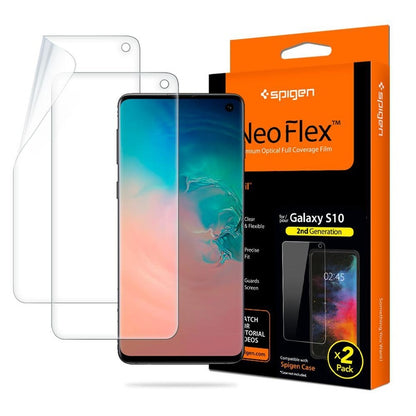 Galaxy Note 10 screen protector showing flexible TPU material