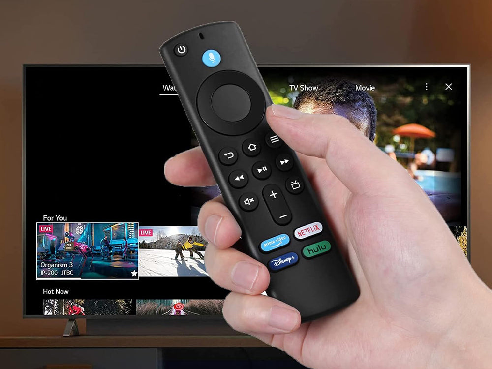 Side view of Fire TV Stick remote replacement in black