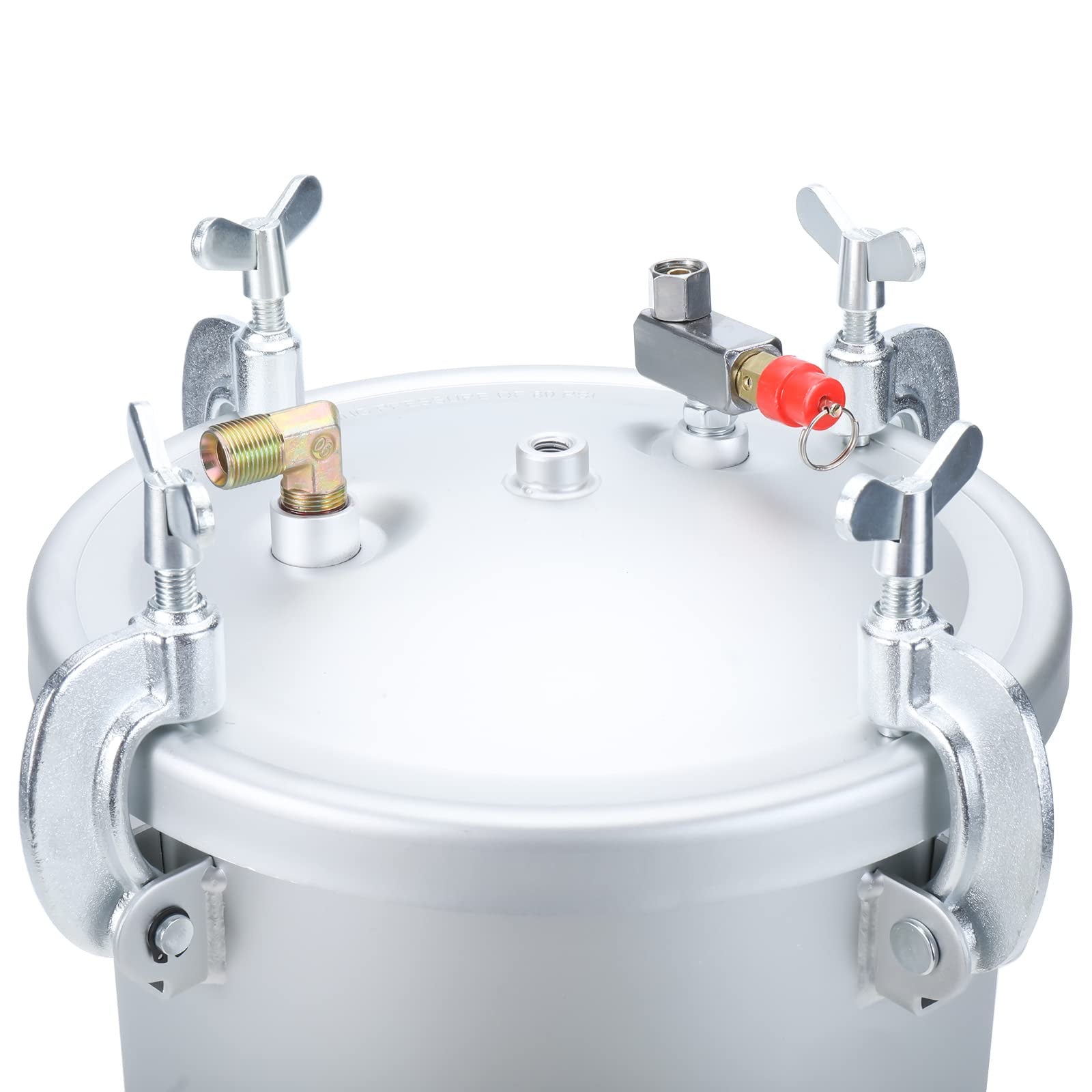 15L paint pressure tank showing sprayer hook for storage