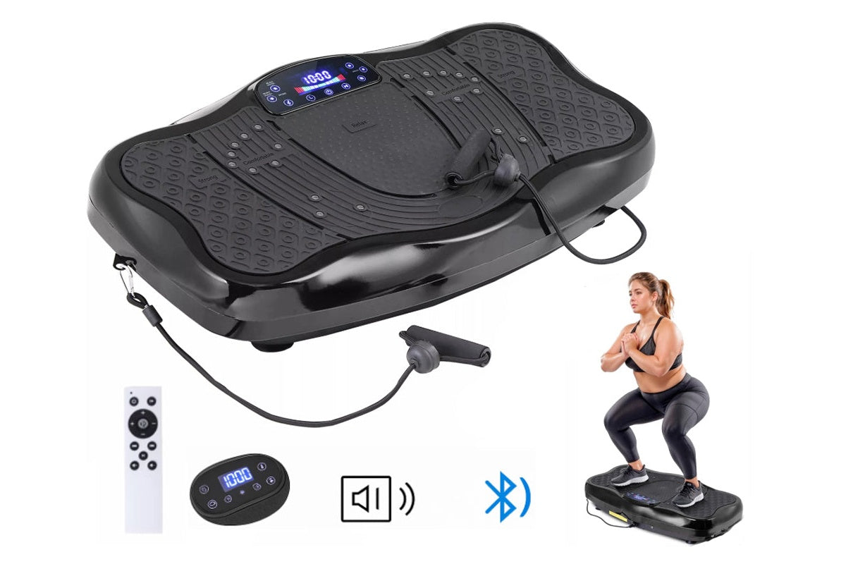 Side angle of vibration plate exercise machine with remote control