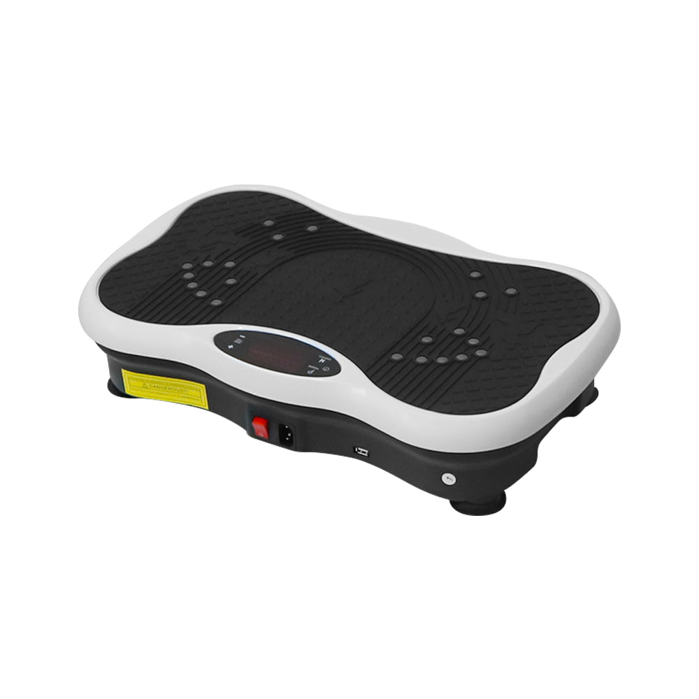 Vibration plate exercise machine Bluetooth speaker detail in white