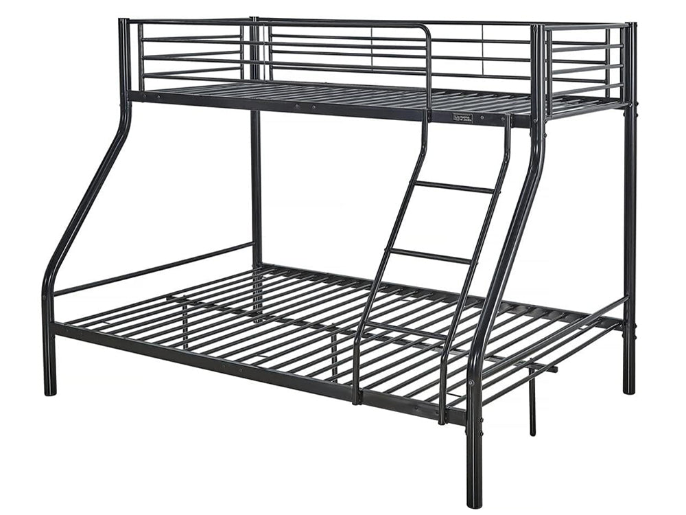 Metal Triple Bunk Bed  Black