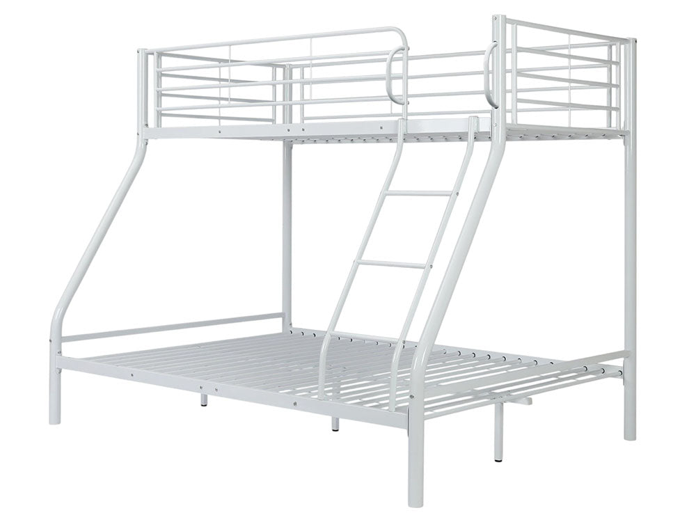 Metal Triple Bunk Bed  White