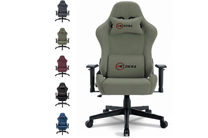Side angle of DKRA gaming chair showing adjustable armrests