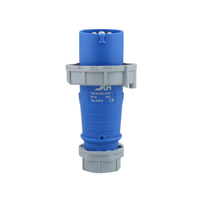 Caravan lead connector plug male 16A IP67 in low light environment