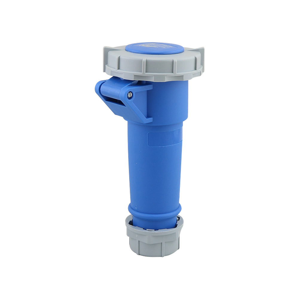 Caravan lead connector plug female 16A IP67 made from heavy-duty plastic