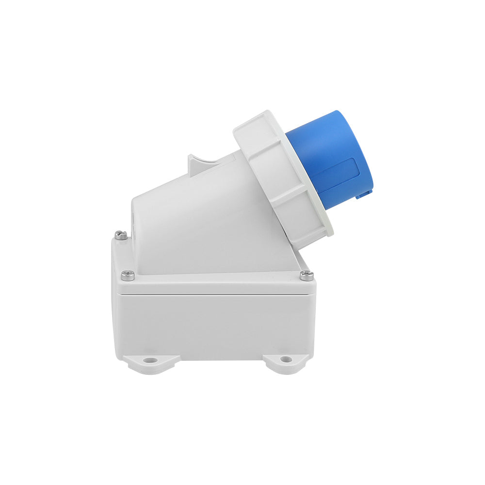 Back view showing cable entry of caravan lead connector male