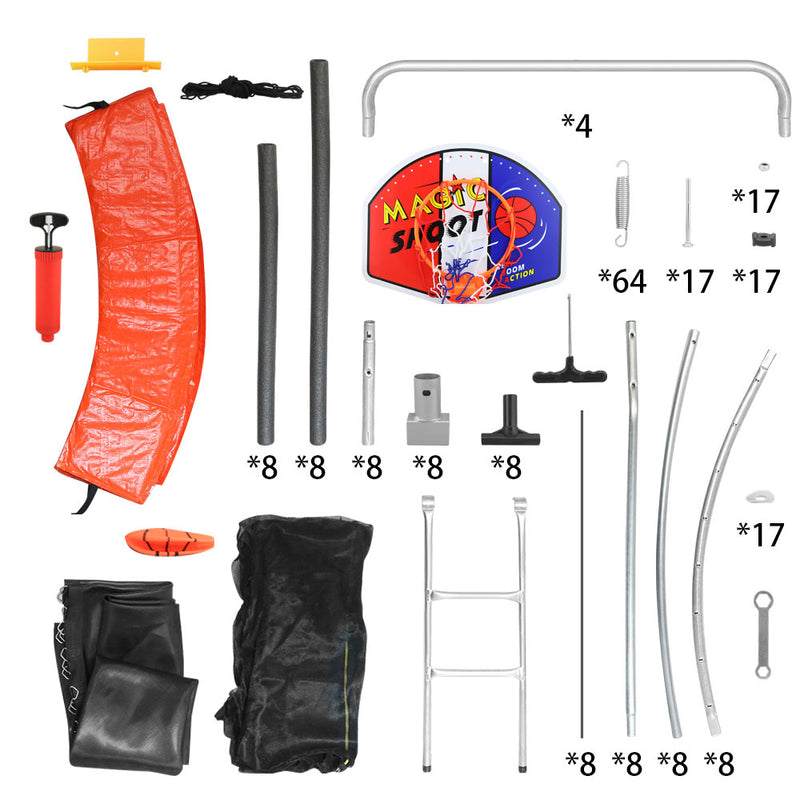 12FT Trampoline Kids Trampolines