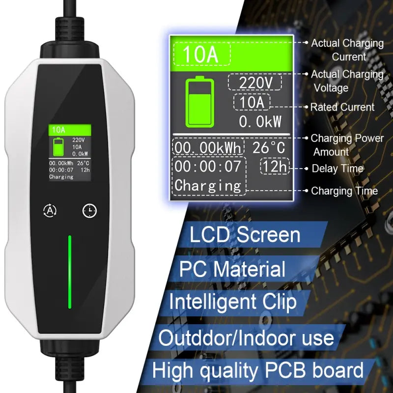 Portable EV Charger Type 1 Charger 10A