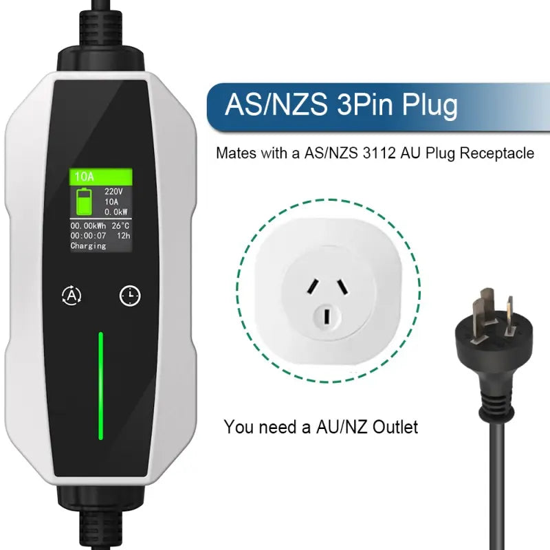 Portable EV Charger Type 1 Charger 10A
