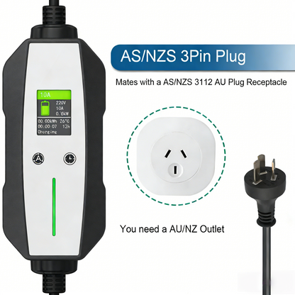 Type 1 EV Charger (10A, 2.3kW)