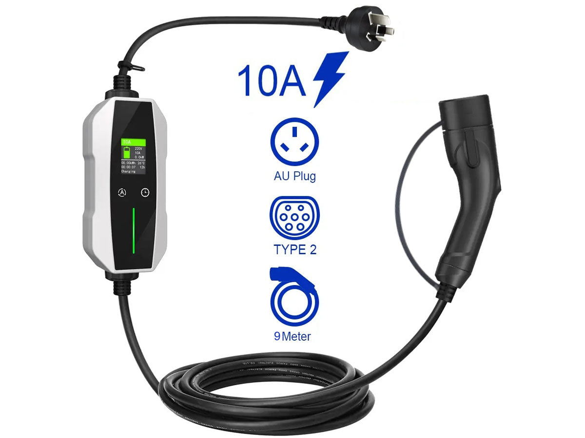 Portable EV Charger Type 2 (10A, 2.3kW)