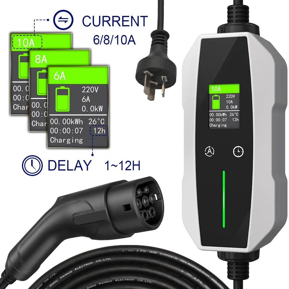 Portable EV Charger Type 2 (10A, 2.3kW)