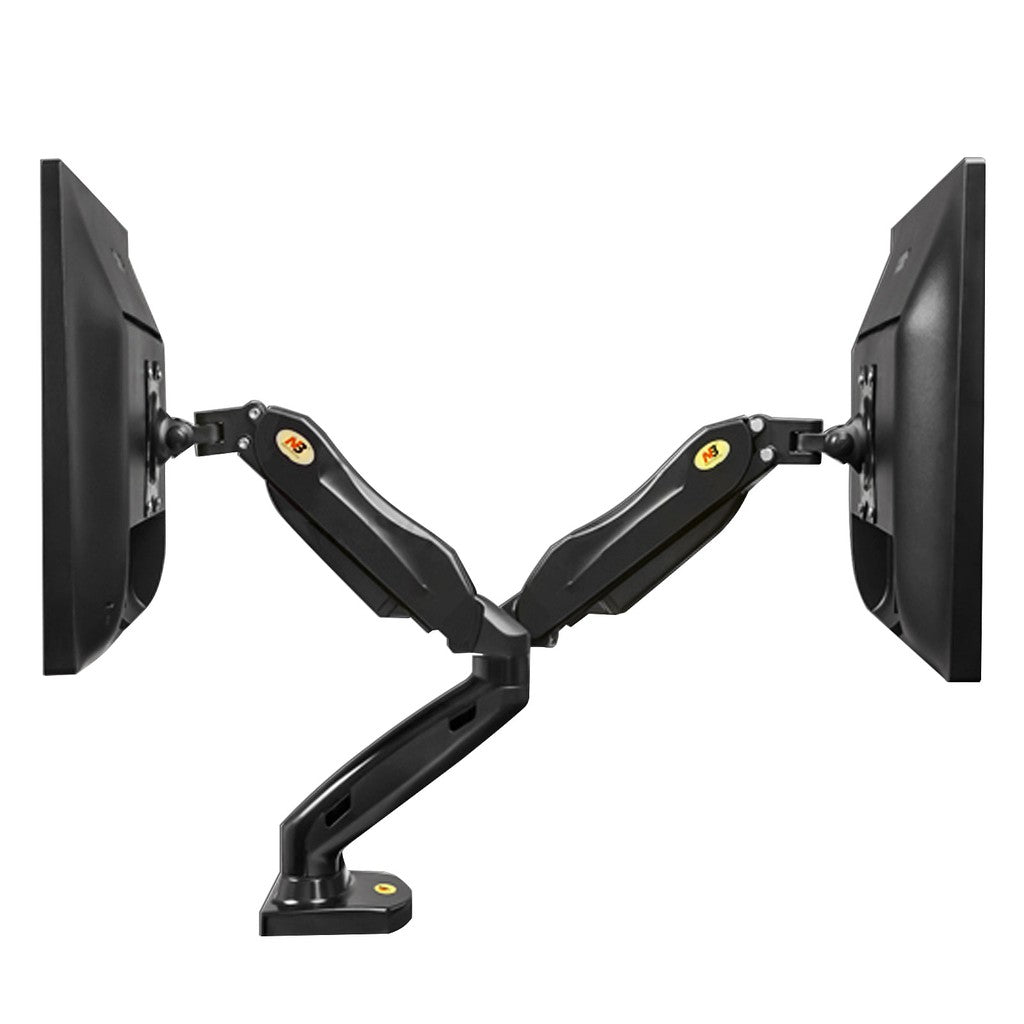 Dual arm monitor stand