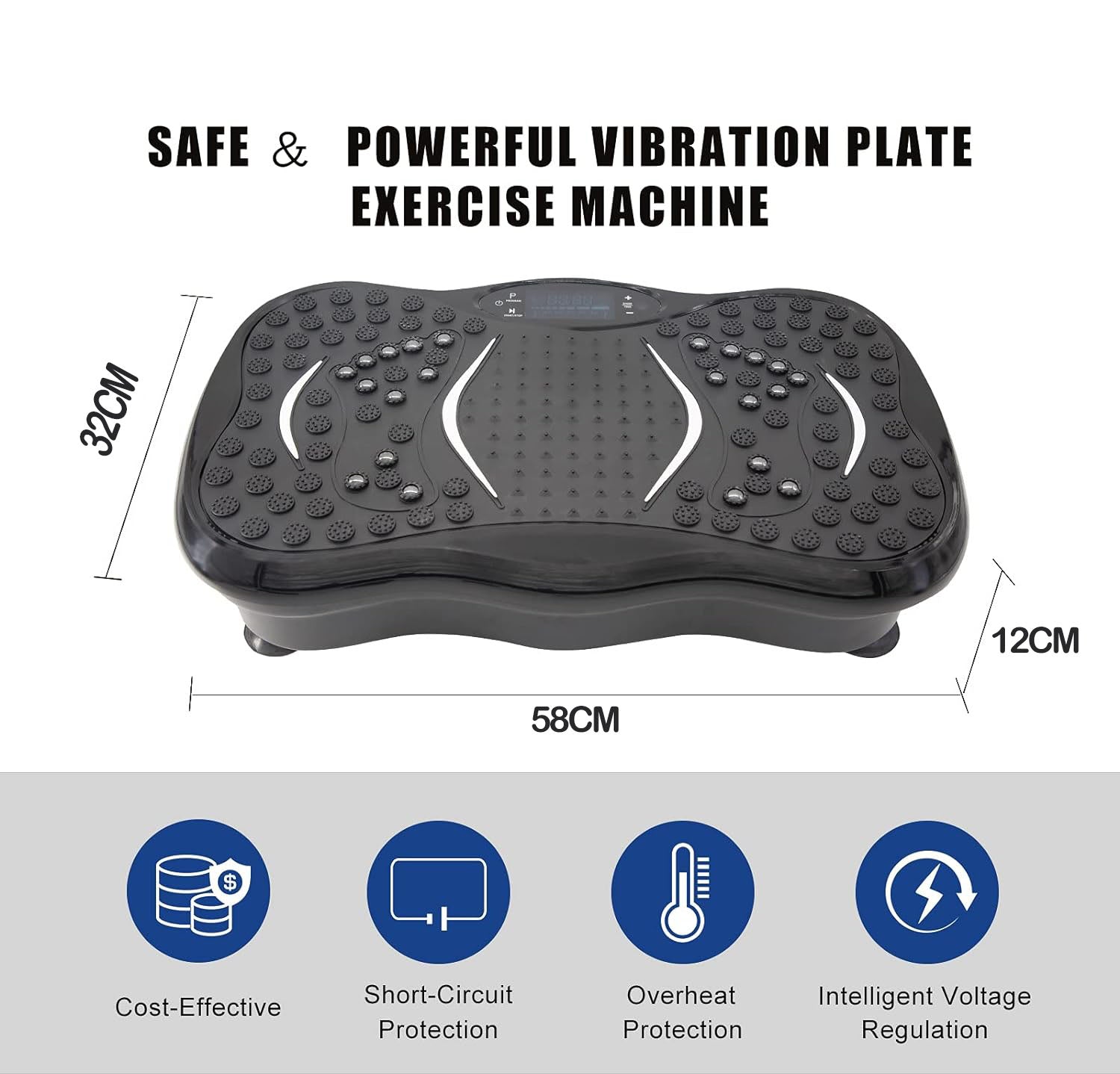 Vibration plate exercise machine foot massage magnets detail