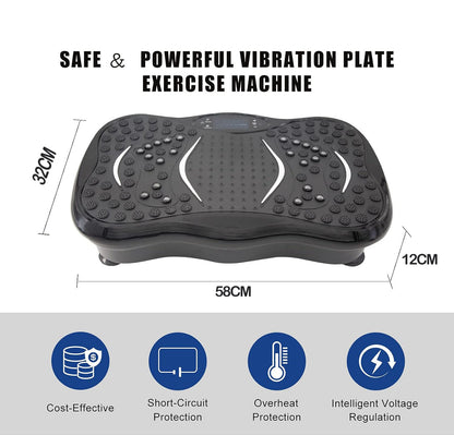 Vibration plate exercise machine foot massage magnets detail
