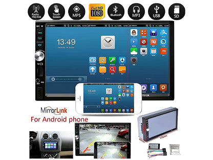 7" Double DIN Touch Bluetooth Car Stereo