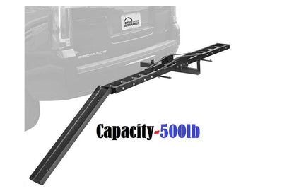 Close-up of steel construction on motorbike carrier dirt bike rack