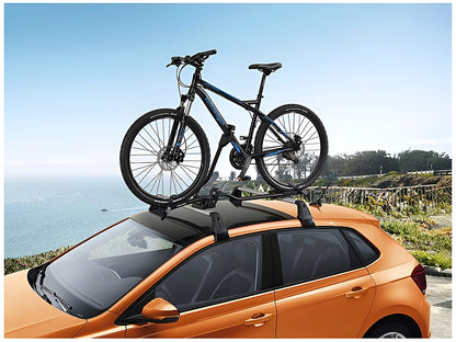 Bike rack car roof bicycle carrier showing three-point contact system