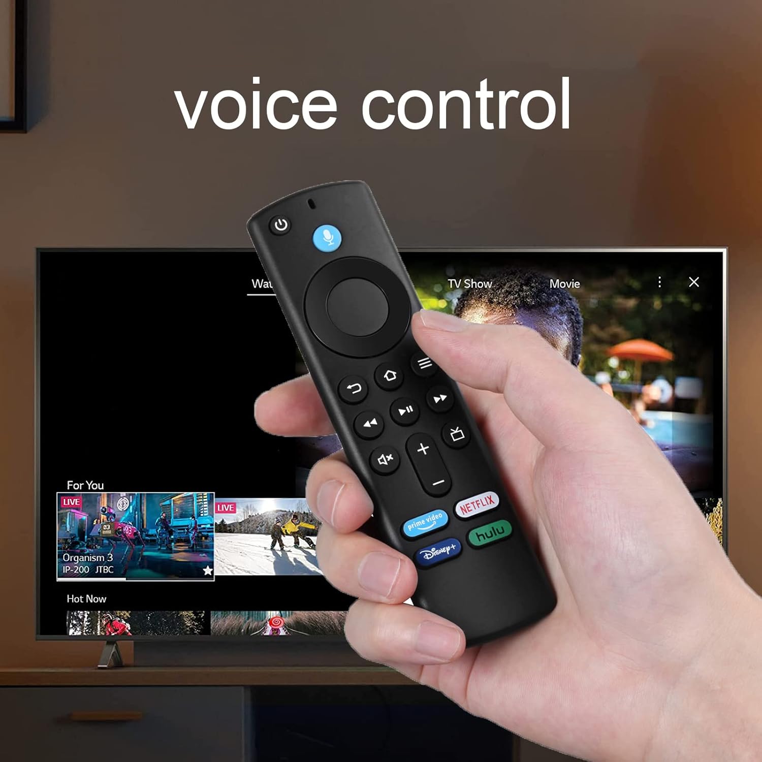 Fire TV Stick remote replacement with LED pairing indicator