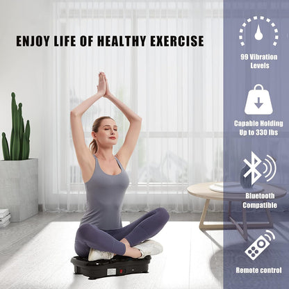 Vibration plate exercise machine showing non-slip suction cups underneath