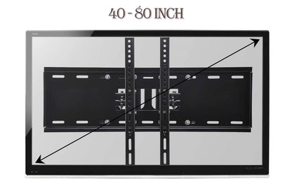 TV wall bracket swivel installed on wooden wall with screws