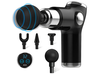 Deep tissue massager with LED display and speed controls