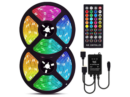 LED strip light RGB 10m installed on smooth surface