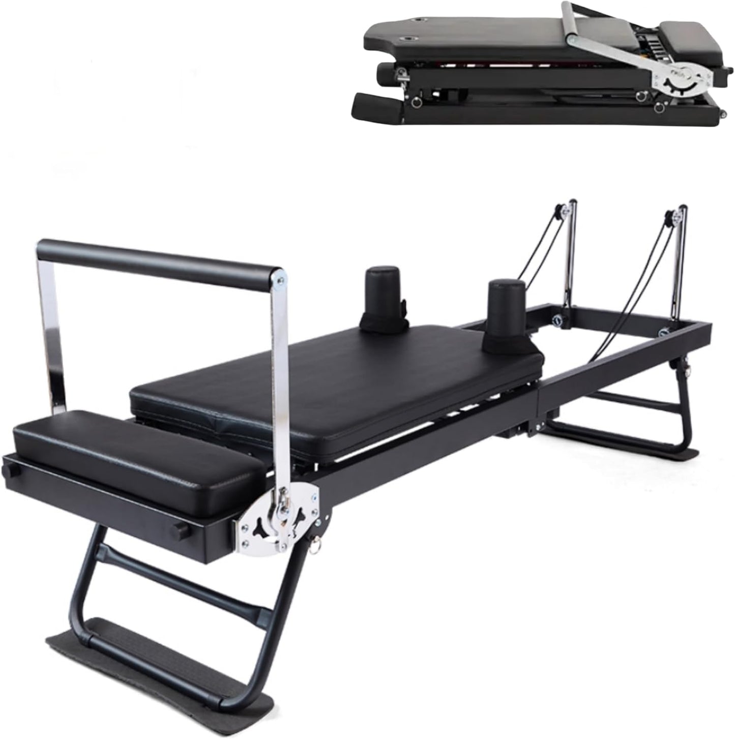 Foldable Pilates Reformer Machine With Headrest