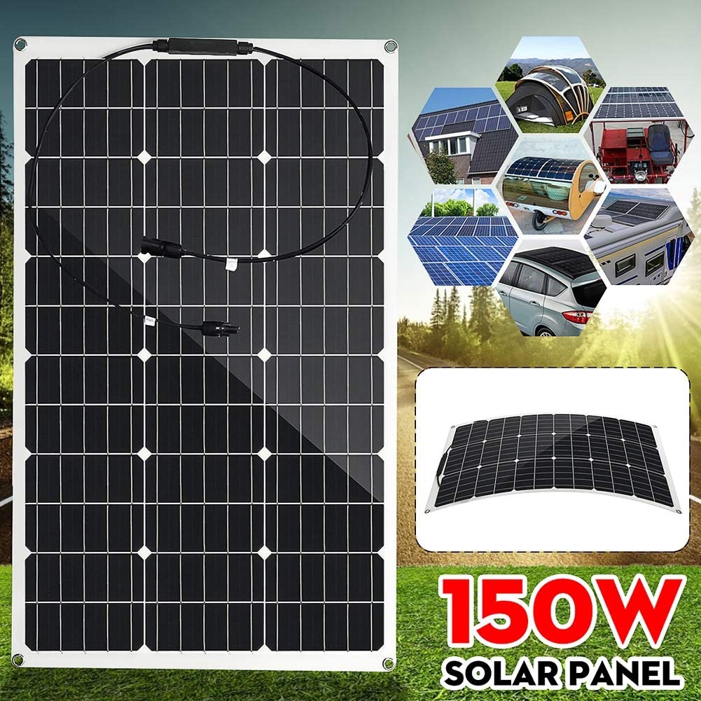 150W 18V Solar Panel Charger Monocrystalline Flexible