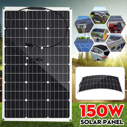 150W 18V Solar Panel Charger Monocrystalline Flexible