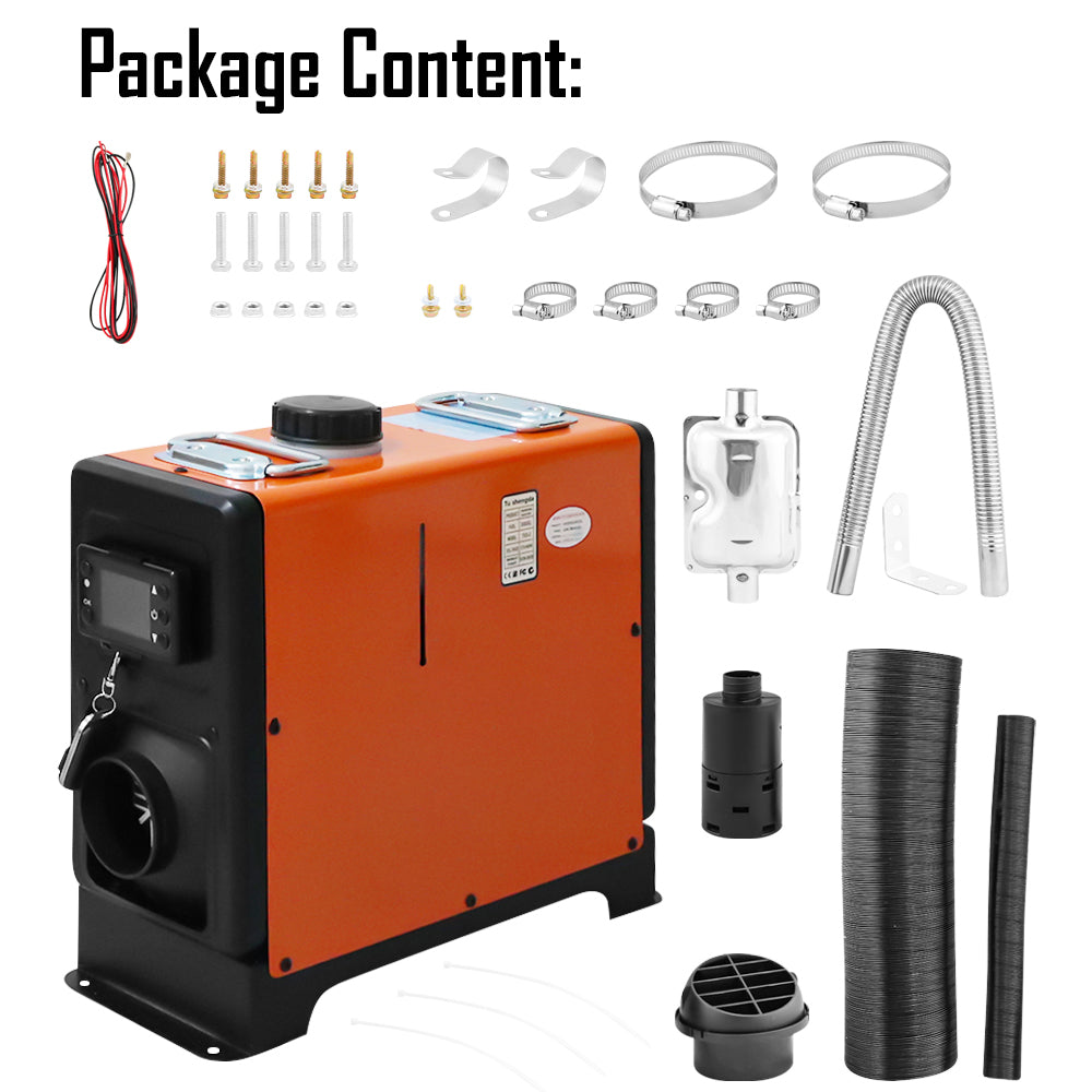 Diesel air heater heating airflow vent inside vehicle cabin