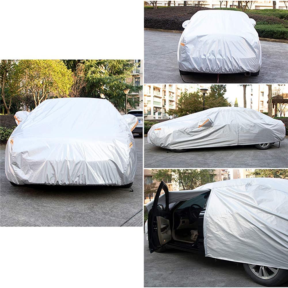 Zippered side opening on aluminium car cover