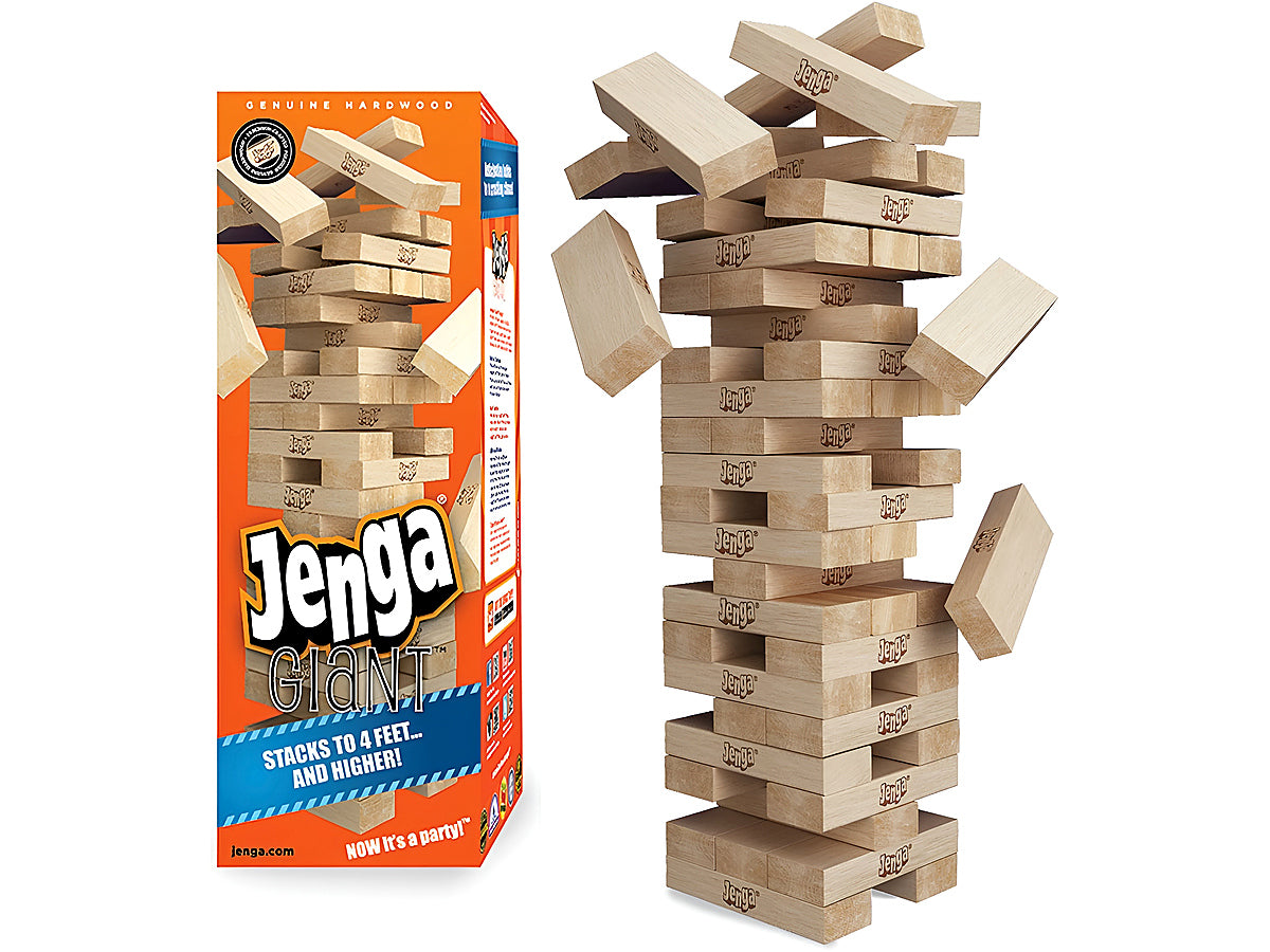 Jenga Giant game set up over 45cm high for family fun
