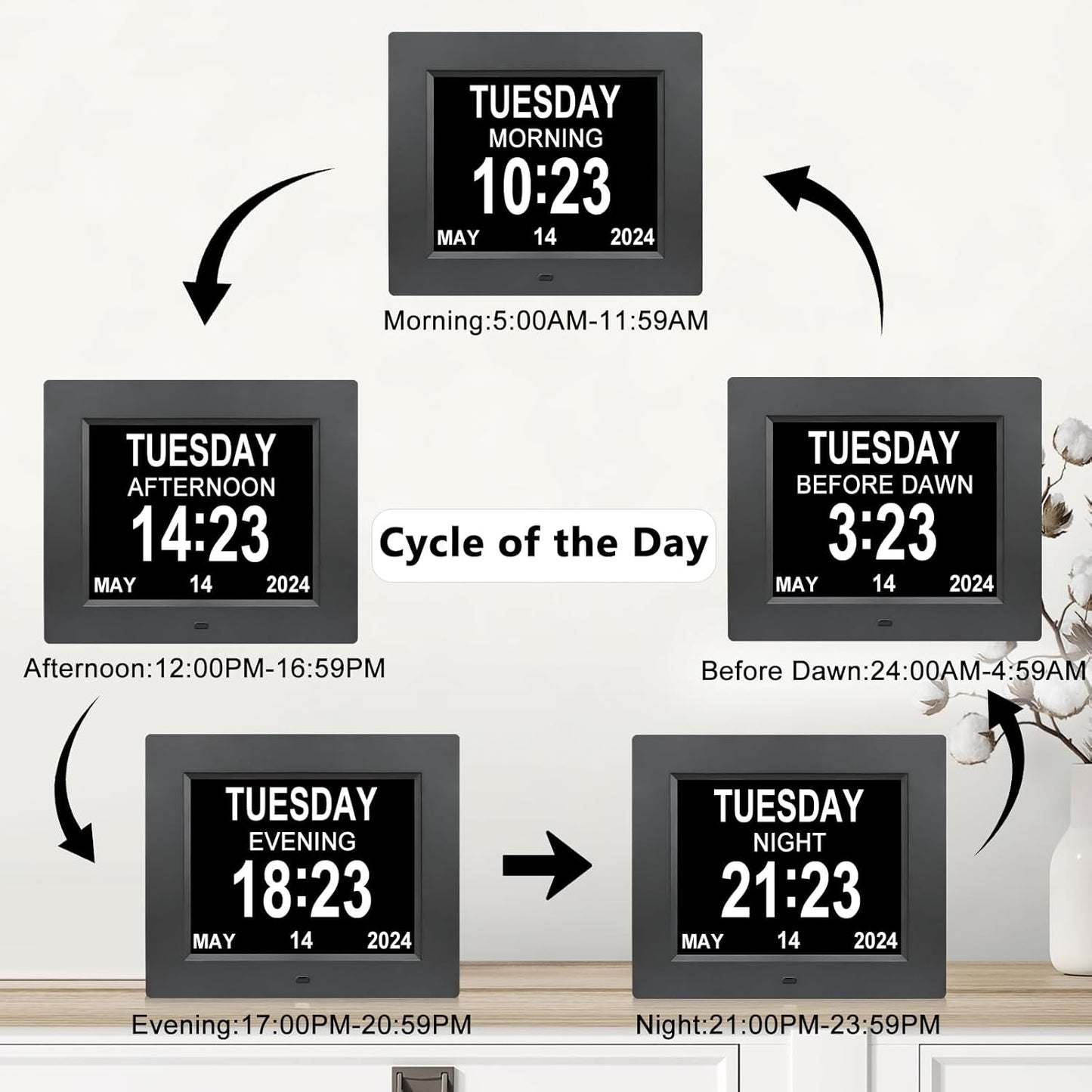 Alarm Clock Large LED Clock