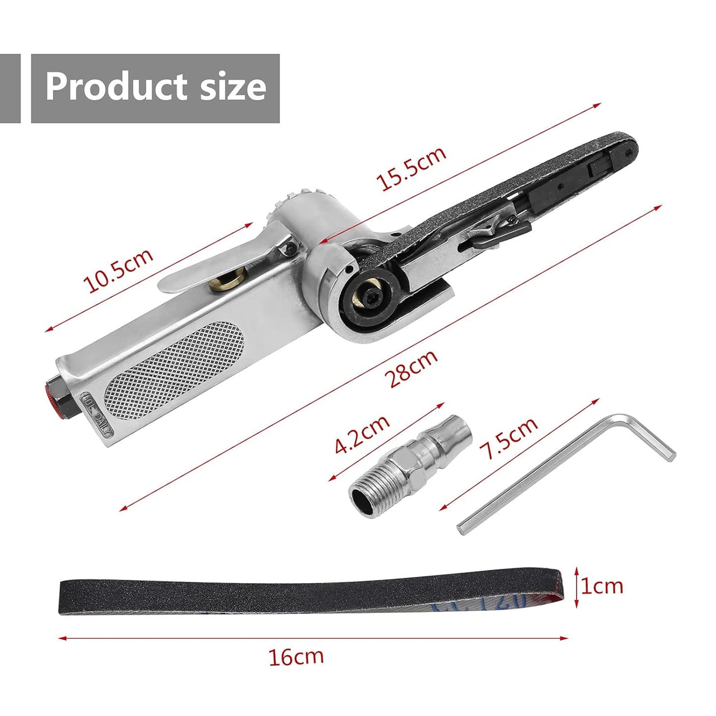 Air Belt Sander with Sanding Belts (Pneumatic Tool)