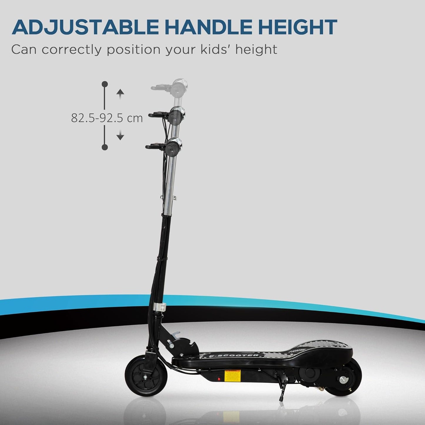 Kids electric scooter motor and brake system detail
