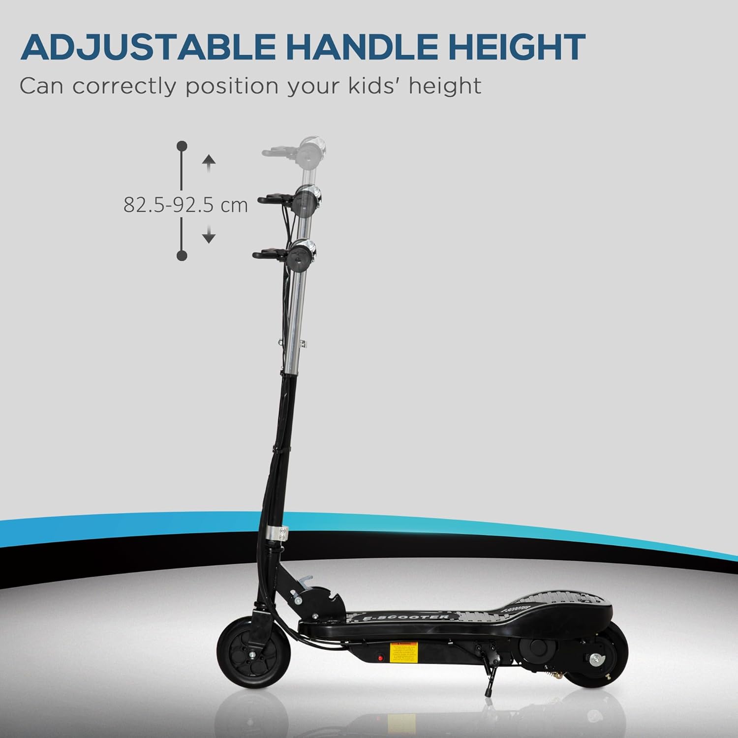 Kids electric scooter motor and brake system detail